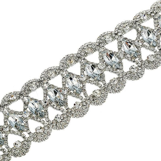 Colier choker, argintiu, cu pietre, Fausta C20 - Pursehuit.ro