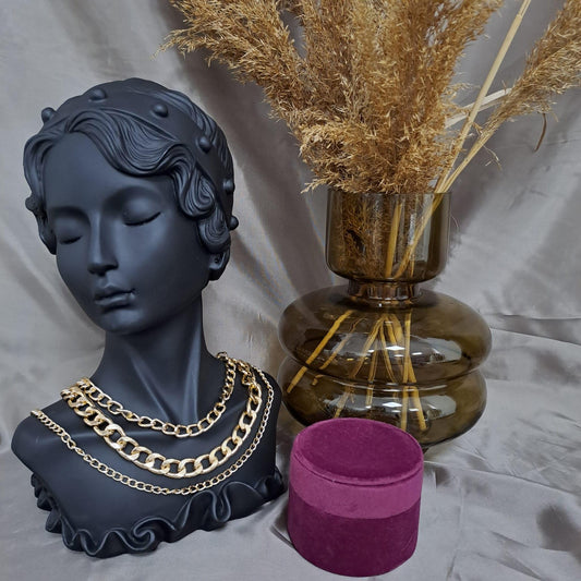 Colier in 3 straturi, auriu, Linn C4 - Pursehuit.ro