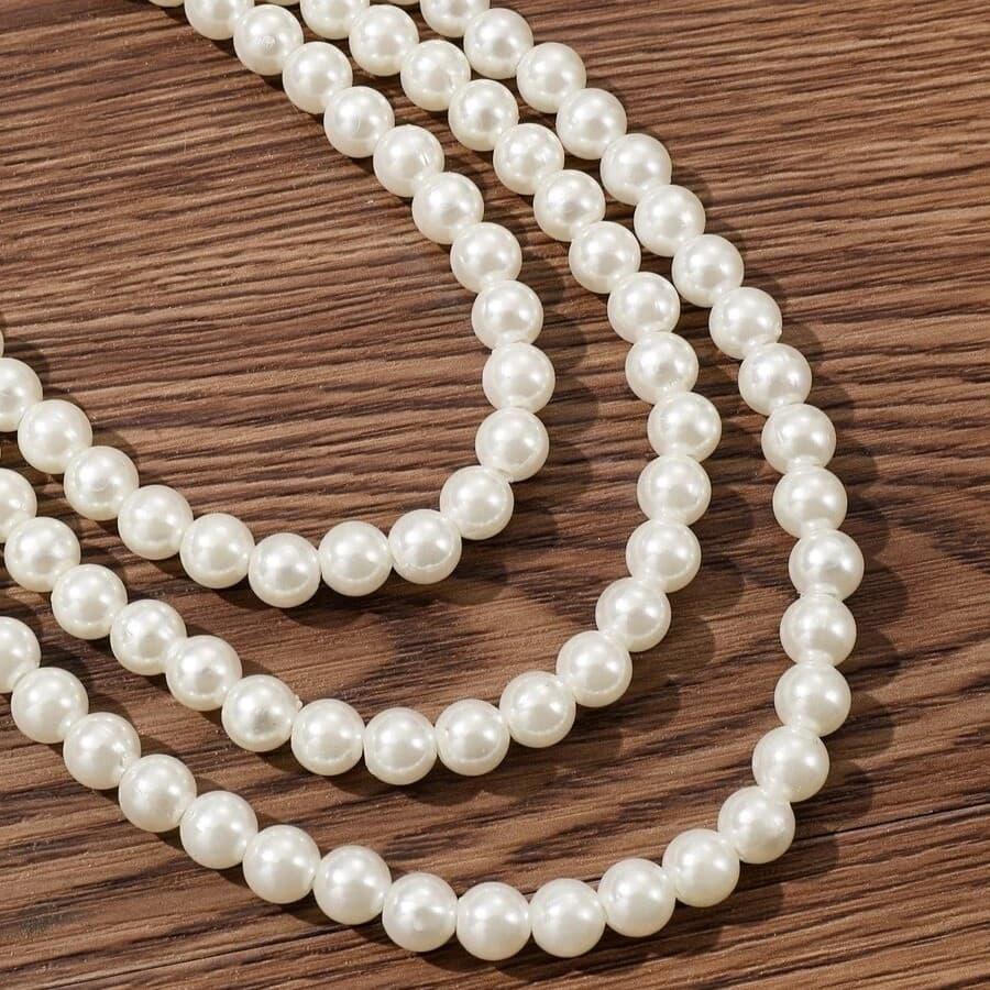 Colier lung, cu perle, Omer C4 - Pursehuit.ro