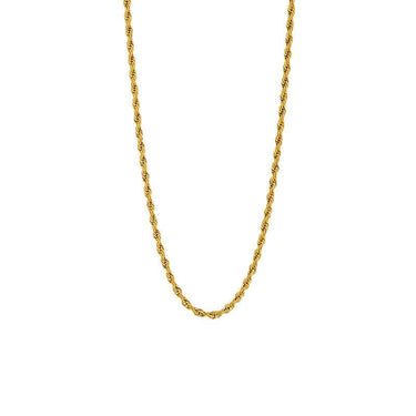 Colier auriu, din otel inoxidabil, suflat cu aur 18k, rasucit, Dominika C12 - Pursehuit.ro