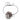 Colier choker, gri, cu floare, Bernadeth C15