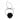 Colier choker, negru, cu floare, Benna C15