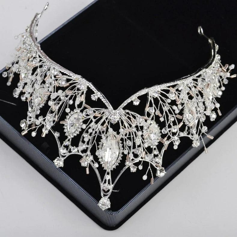 Coronita argintie, cu pietre, Apolonia C6 - Pursehuit.ro