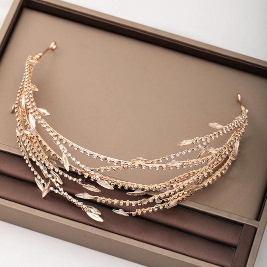 Coronita aurie, cu crengute si pietre, Conny C4 - Pursehuit.ro