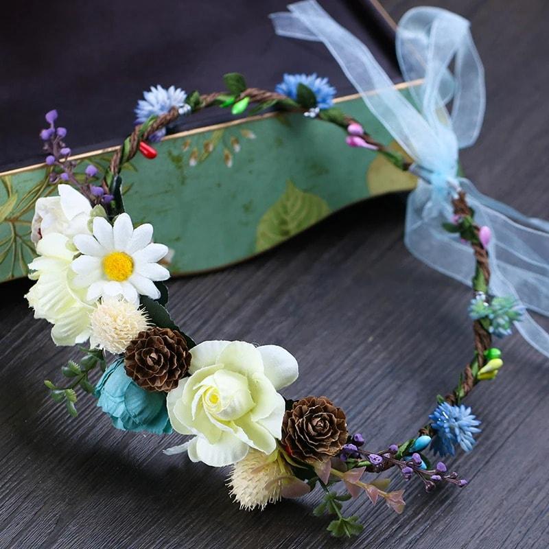 Coronita cu flori bleu, Tauno C20 - Pursehuit.ro