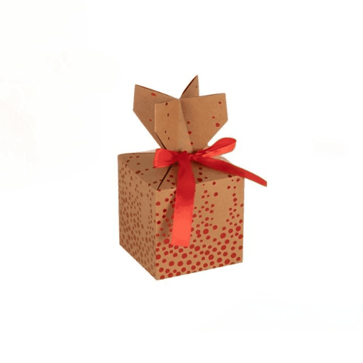 Cutie pentru cadou, kraft, 10x10x10cm - Pursehuit.ro