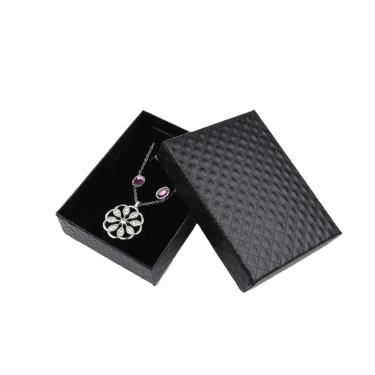 Cutie pentru cadou, neagra, cu burete, 2.5 cm x 7 cm x 9 cm - Pursehuit.ro