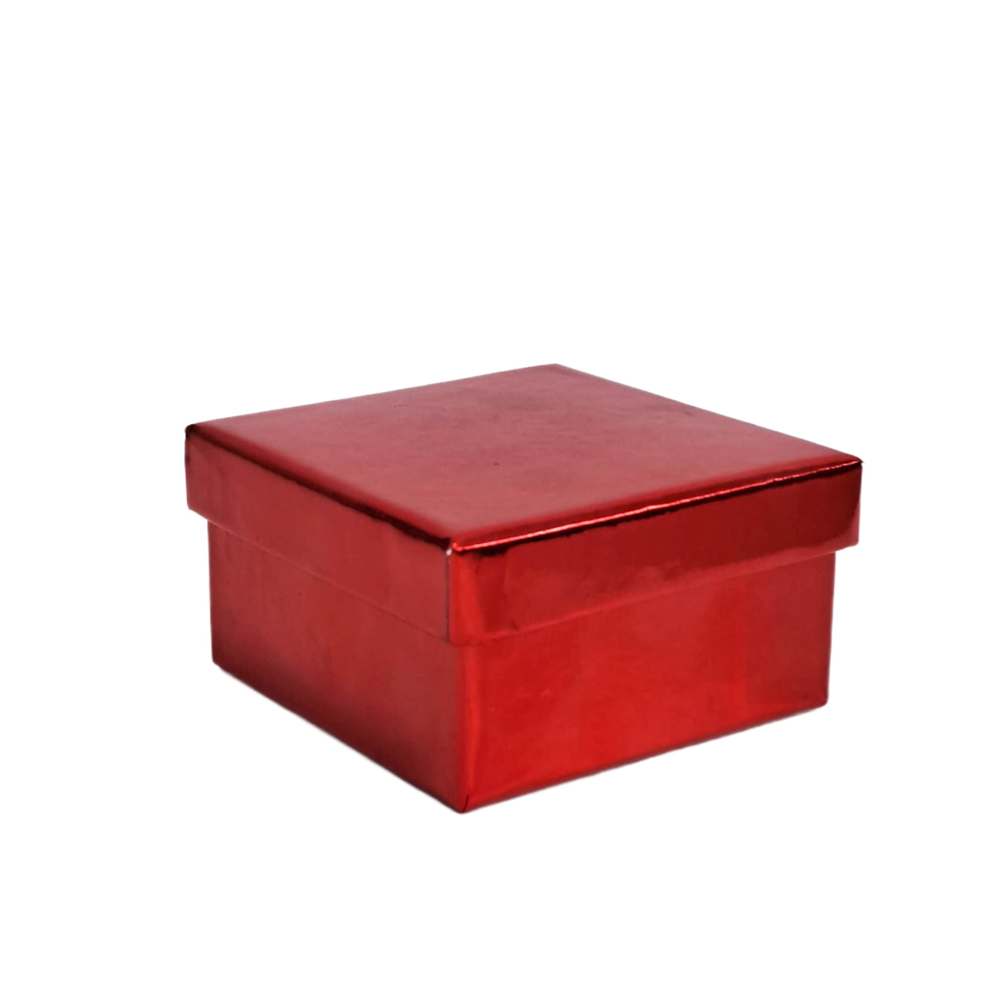 Cutie pentru cadou, rosie, cu capac, 8.5x8.5x4.5cm