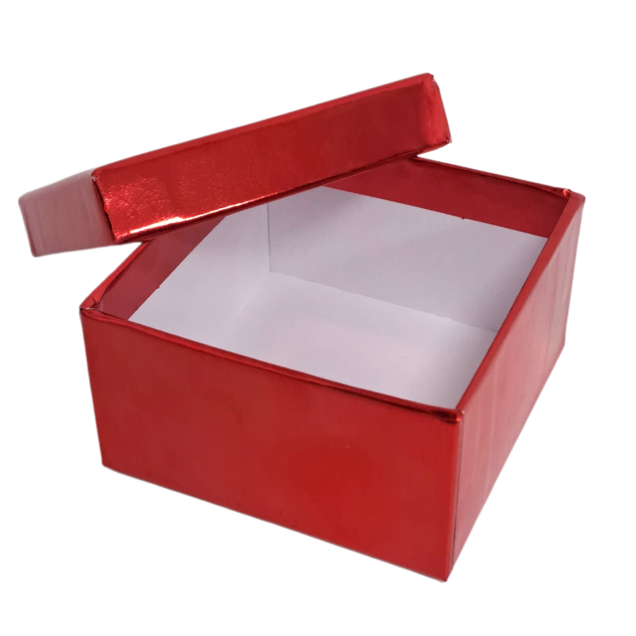 Cutie pentru cadou, rosie, cu capac, 8.5x8.5x4.5cm