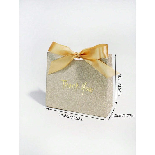 Cutiuta pentru cadou, aurie, cu autoformare, 10 cm x 11.5 cm x 4.5 cm - Pursehuit.ro