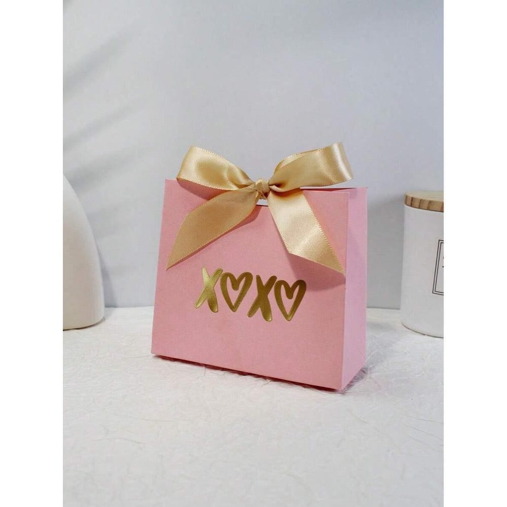 Cutiuta pentru cadou, roz, cu autoformare, 10 cm x 11.5 cm x 4.5 cm - Pursehuit.ro