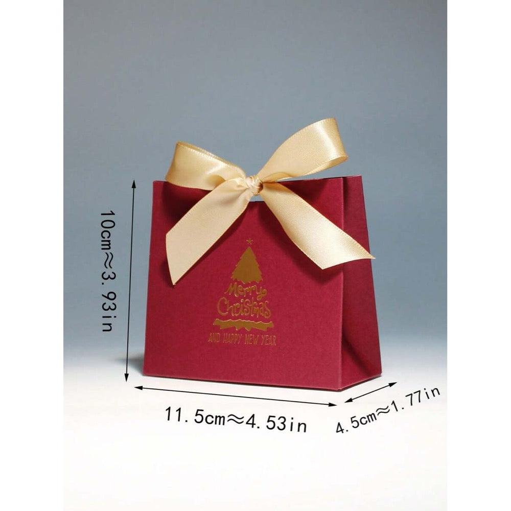 Cutiuta pentru cadou, visinie, cu autoformare, 10 cm x 11.5 cm x 4.5 cm