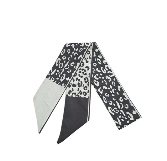 Esarfa neagra, imprimeu animal print, Saritha C1 - Pursehuit.ro