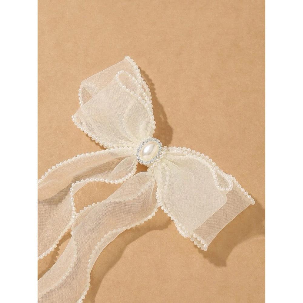 Funda de par, alb unt, cu perlute, Aviaya C11 - Pursehuit.ro