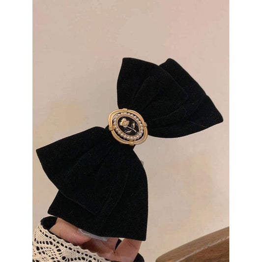 Funda de par, neagra, cu accesoriu vintage, Athanasia C10 - Pursehuit.ro