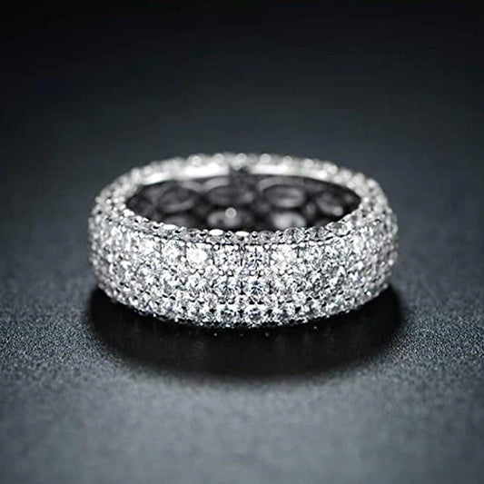 Inel argintiu, cu pietre din zirconiu, Aldis C17 - Pursehuit.ro