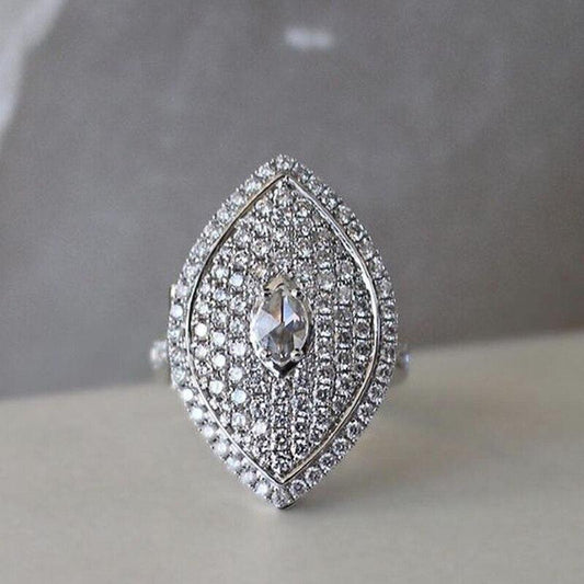 Inel argintiu, cu pietre din zirconiu, Christa C20 - Pursehuit.ro