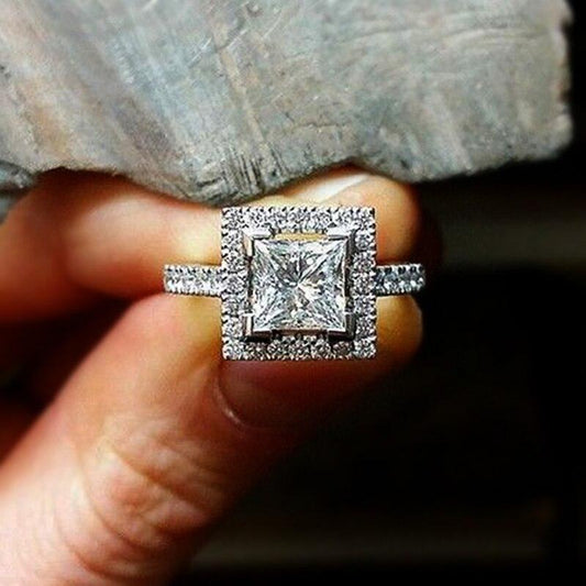 Inel argintiu, cu pietre din zirconiu, Ciara C24 - Pursehuit.ro