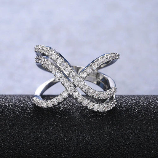 Inel argintiu, cu pietre din zirconiu, Jordan C9 - Pursehuit.ro