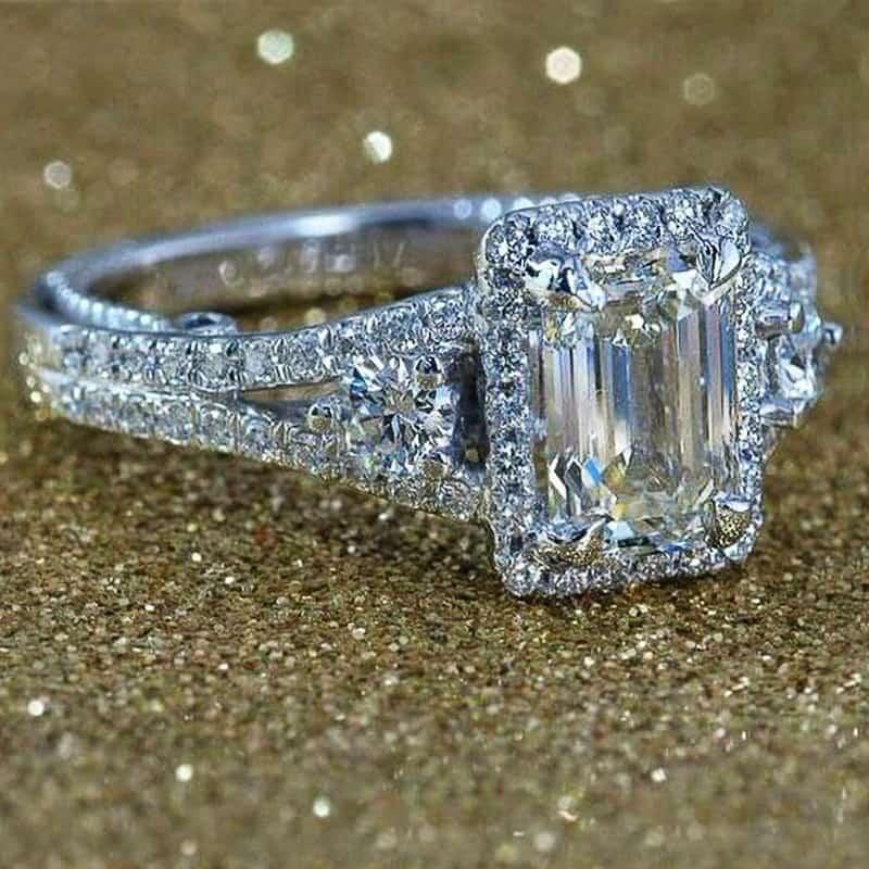 Inel argintiu, cu pietre din zirconiu, Milva C24 - Pursehuit.ro