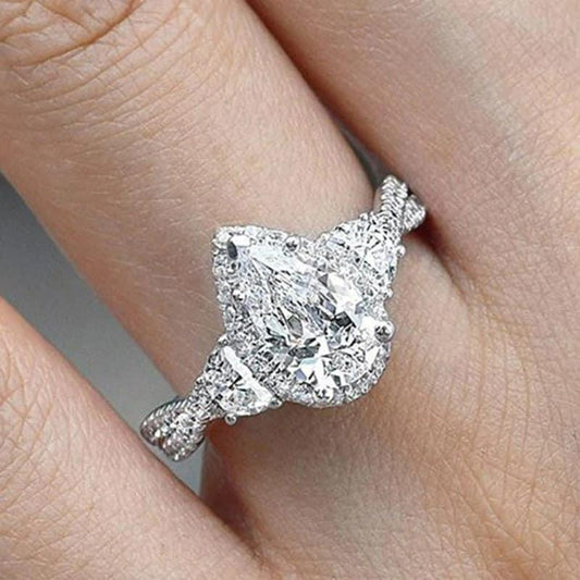 Inel argintiu, cu pietre din zirconiu, Milvi C21 - Pursehuit.ro