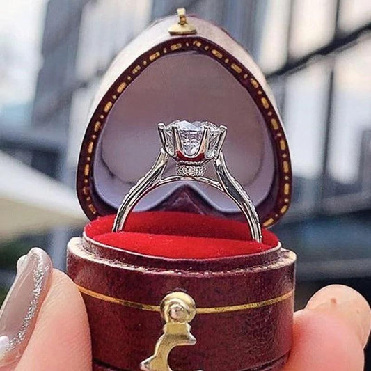 Inel argintiu, cu pietre din zirconiu, Ricarda C11 - Pursehuit.ro