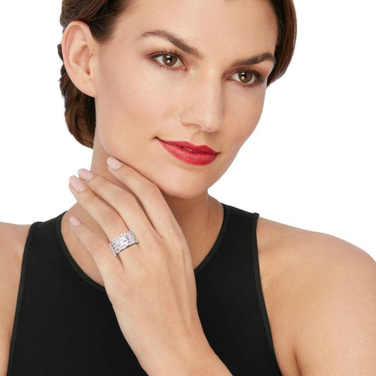 Inel argintiu, cu pietre din zirconiu, Sharona C20 - Pursehuit.ro