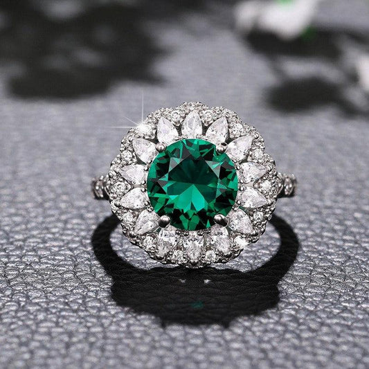 Inel argintiu, cu pietre din zirconiu, Skade C4 - Pursehuit.ro