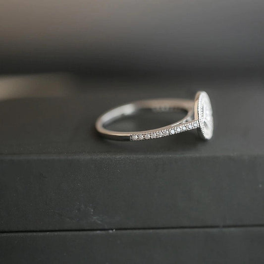 Inel argintiu, cu pietre din zirconiu, Zelma C6 - Pursehuit.ro