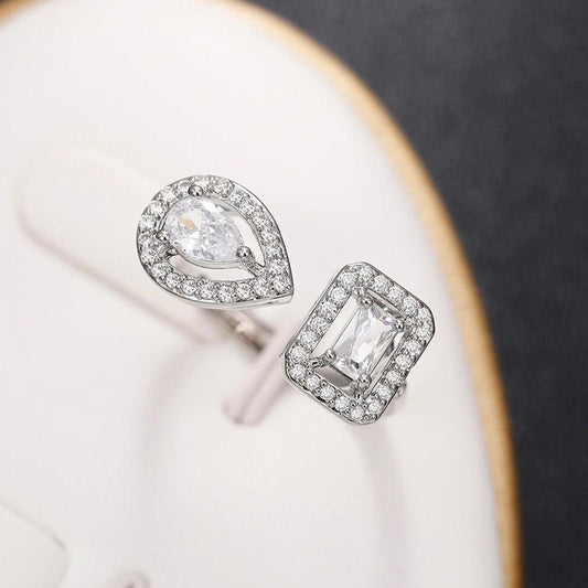 Inel argintiu, reglabil, cu pietre din zirconiu, Alena C17 - Pursehuit.ro