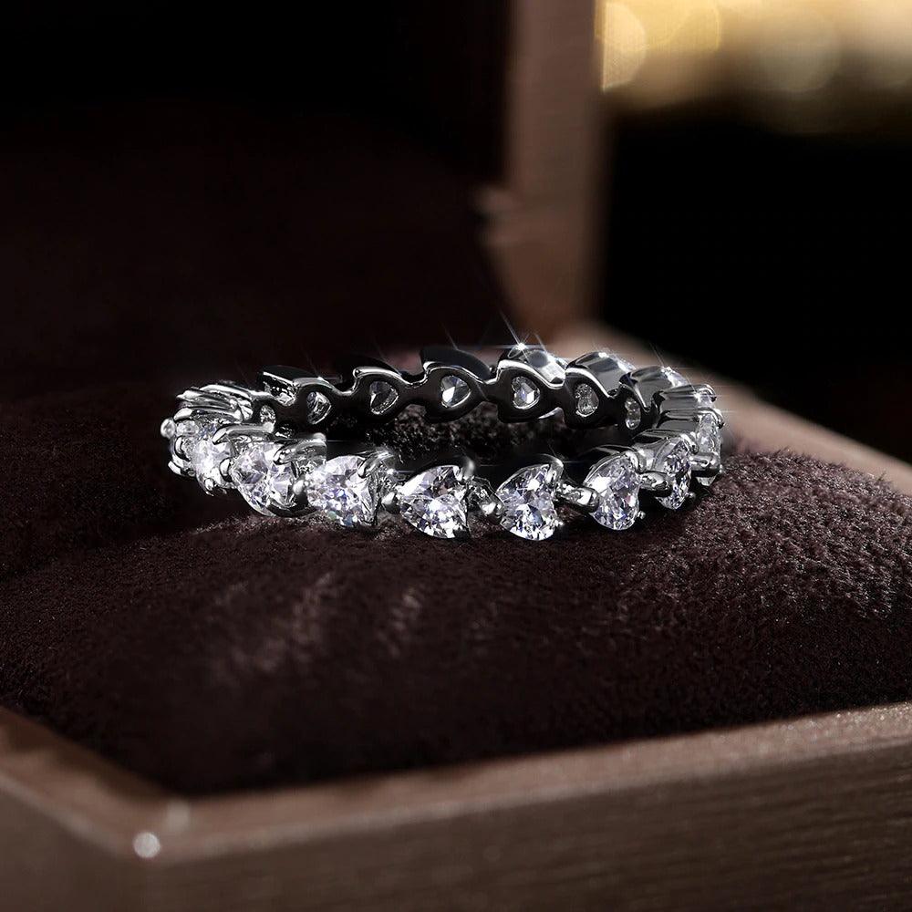 Inel argintiu, tennis, cu pietre din zirconiu, Nimrod C22 - Pursehuit.ro