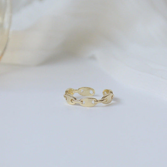 Inel auriu, reglabil, suflat cu aur 14k, Annamary C5 - Pursehuit.ro