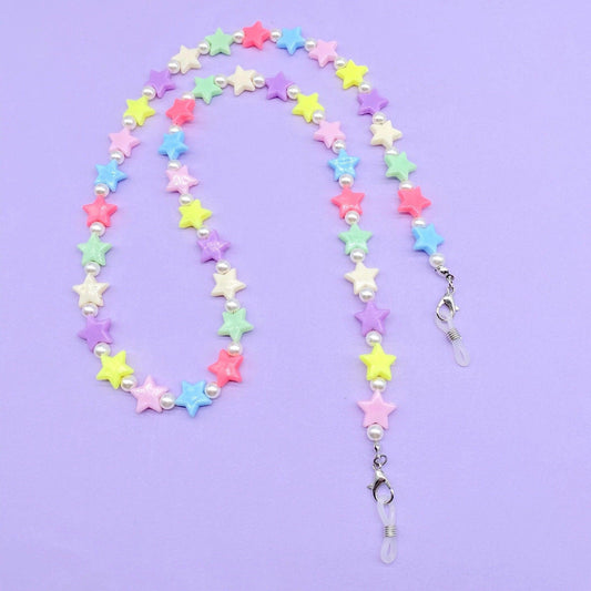 Lant de ochelari, cu perlute si stelute colorate, Owen C4 - Pursehuit.ro