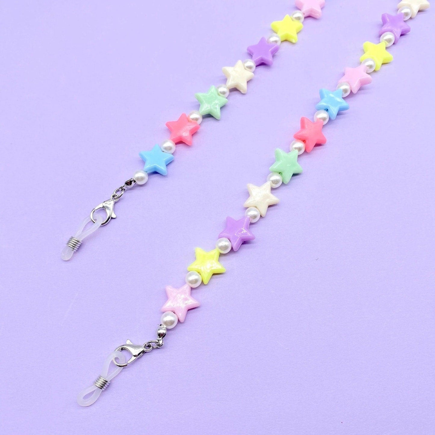 Lant de ochelari, cu perlute si stelute colorate, Owen C4 - Pursehuit.ro