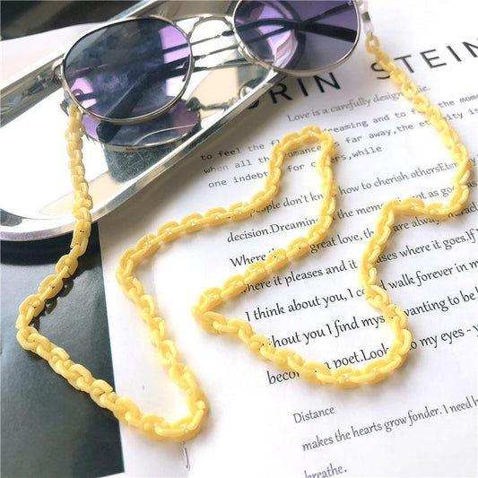 Lant de ochelari, galben, cu zale, Mikaela C5 - Pursehuit.ro