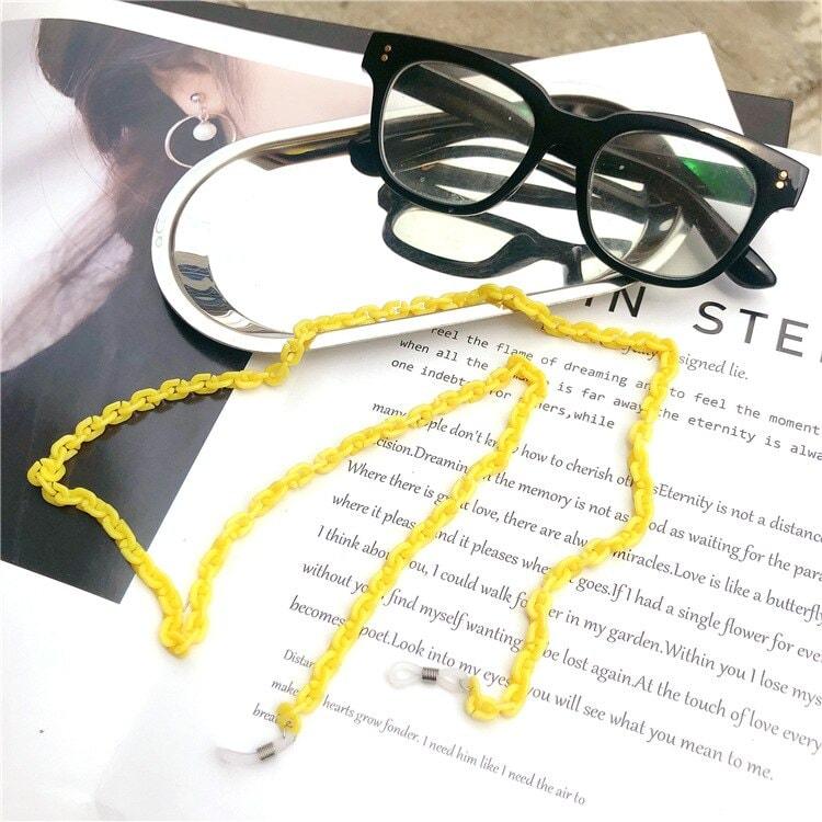 Lant de ochelari, galben, cu zale, Mikaela C5 - Pursehuit.ro