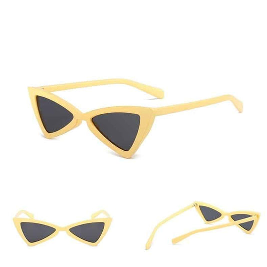 Ochelari de soare, galbeni, stil retro, Caspian C5 - Pursehuit.ro