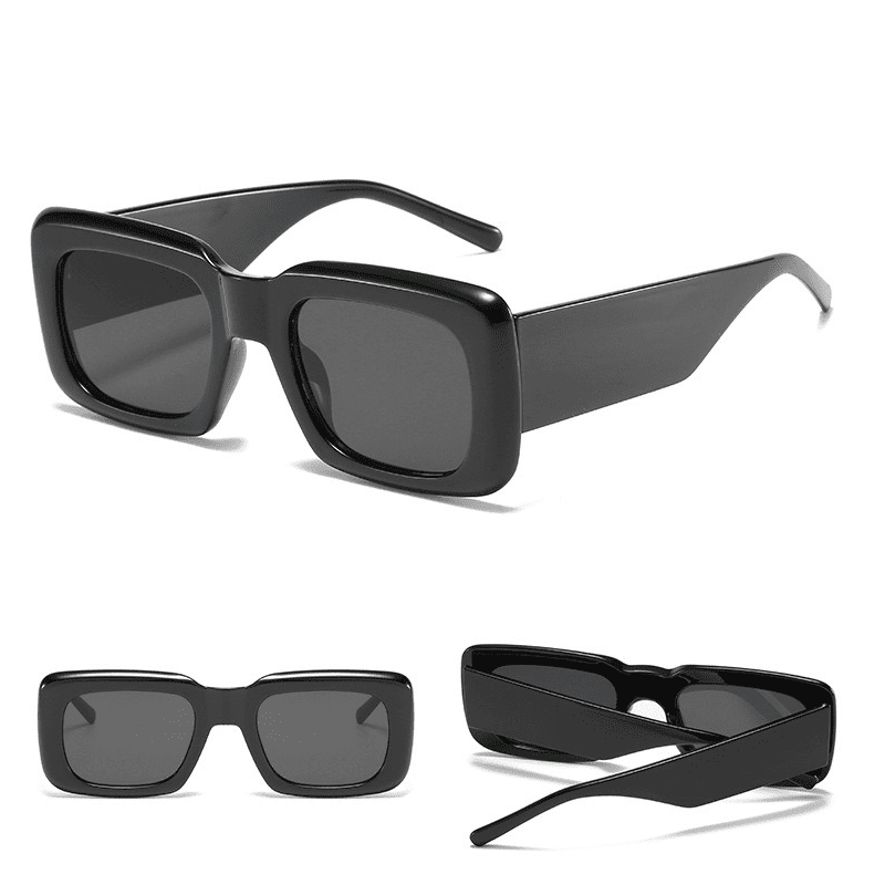 Ochelari de soare, negri, dreptunghiulari, Sadie C1 - Pursehuit.ro