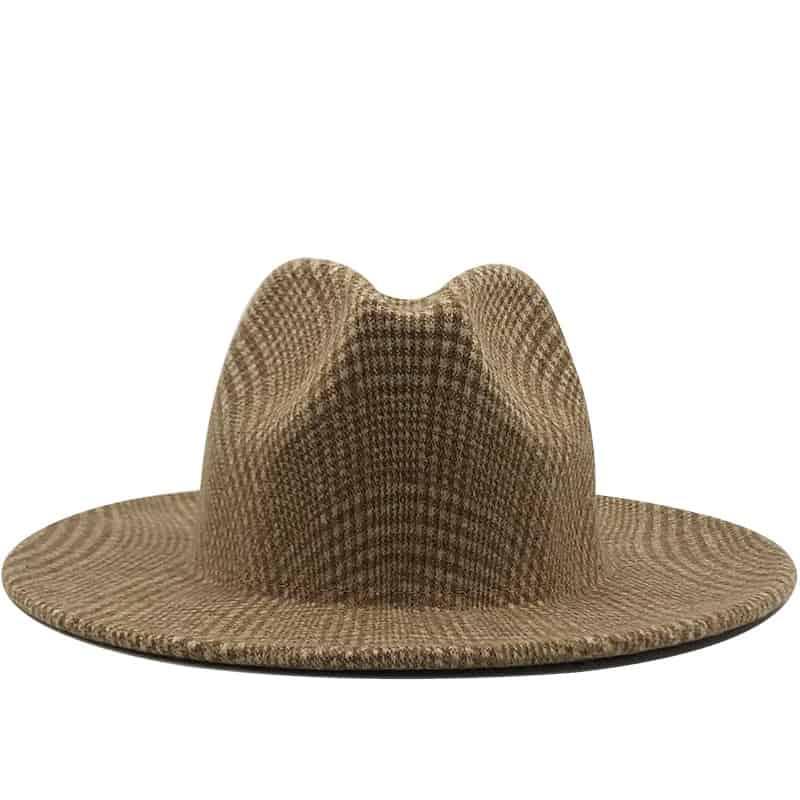 Palarie cu carouri bej, Luiza - Pursehuit.ro
