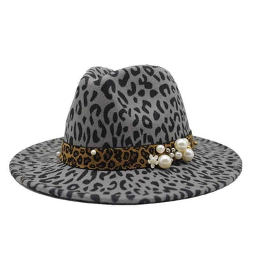 Palarie dama, gri, animal print, Celestina - Pursehuit.ro