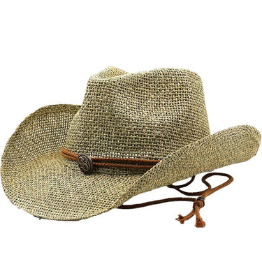 Palarie dama, bej, de vara, din paie, stil cowboy, Adelita - Pursehuit.ro