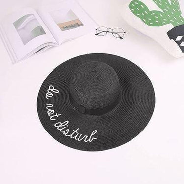 Palarie dama, neagra, de vara, mesaj Do Not Disturb, Thea - Pursehuit.ro