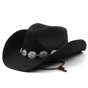 Palarie dama, neagra, de vara, stil cowboy, Moira - Pursehuit.ro