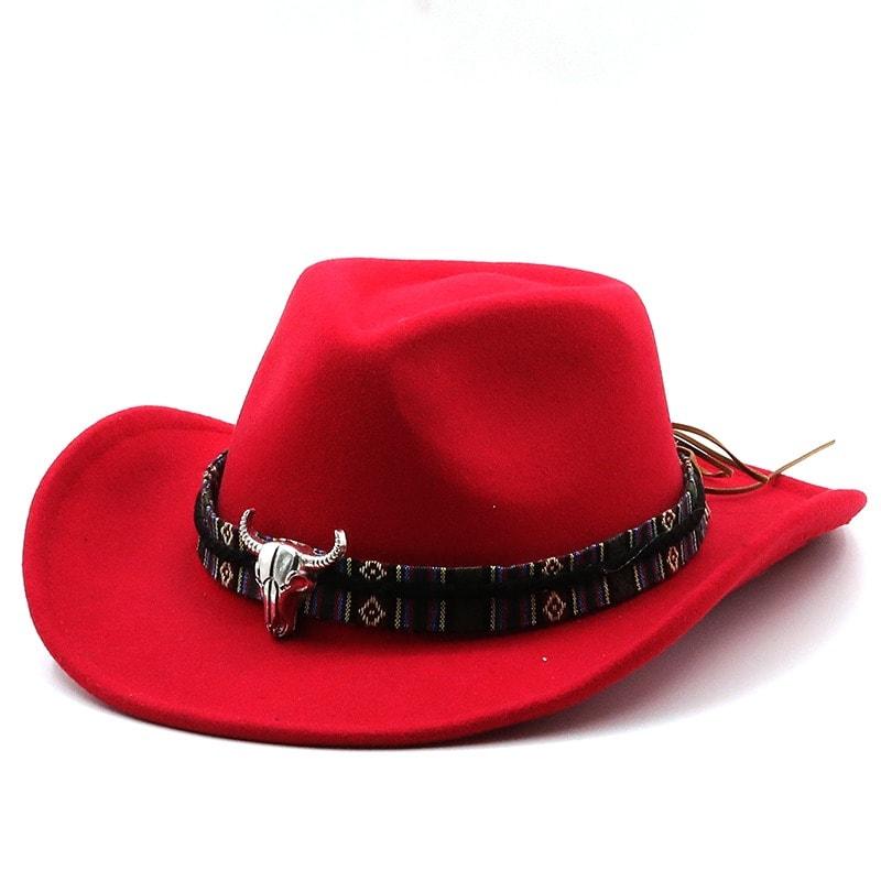 Palarie dama, rosie, stil cowboy, Thala - Pursehuit.ro