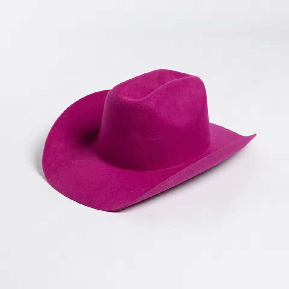 Palarie Fedora, mov, din lana, stil cowboy, reglabila, Hedi