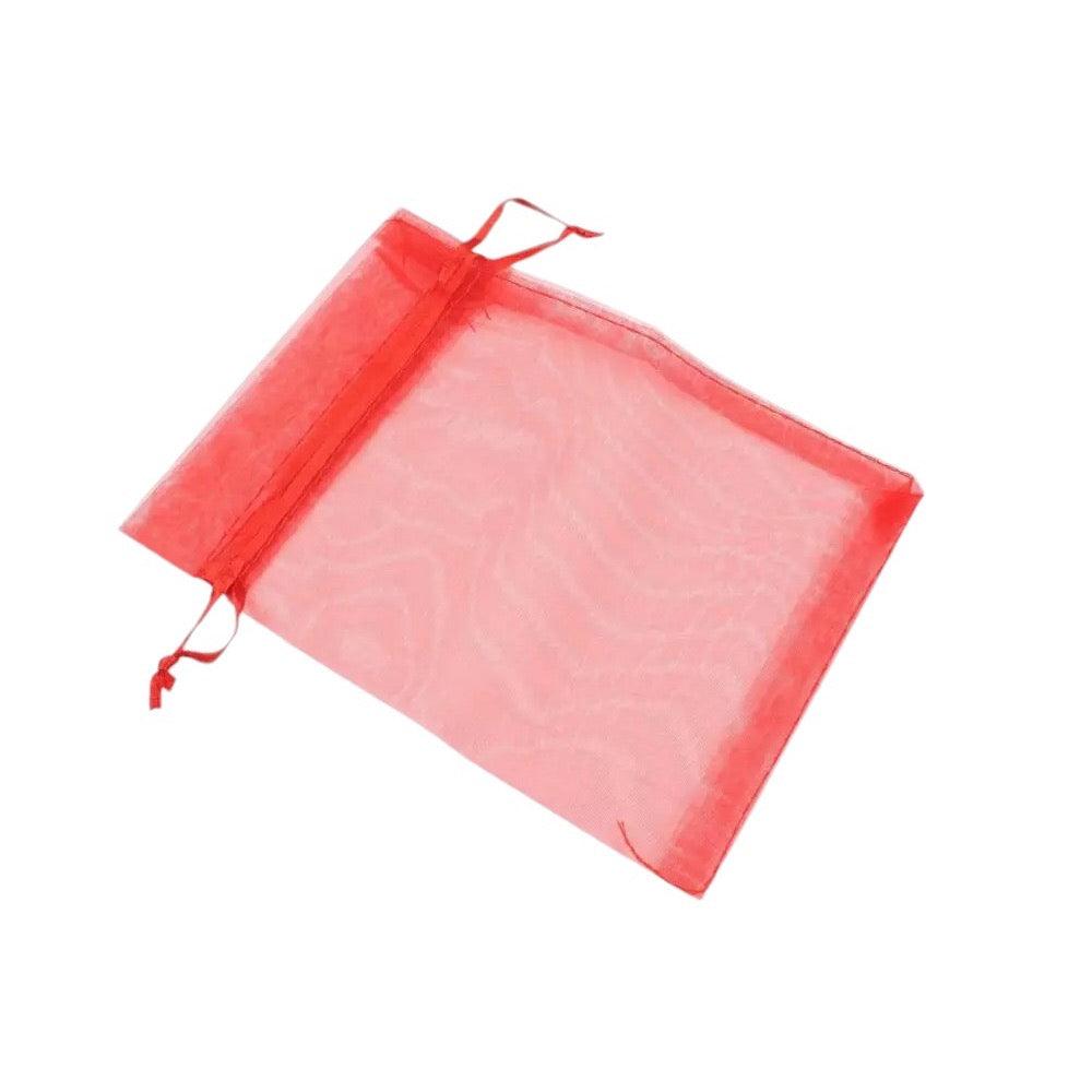 Saculet organza rosu 12.5 cm x 17.5 cm - Pursehuit.ro