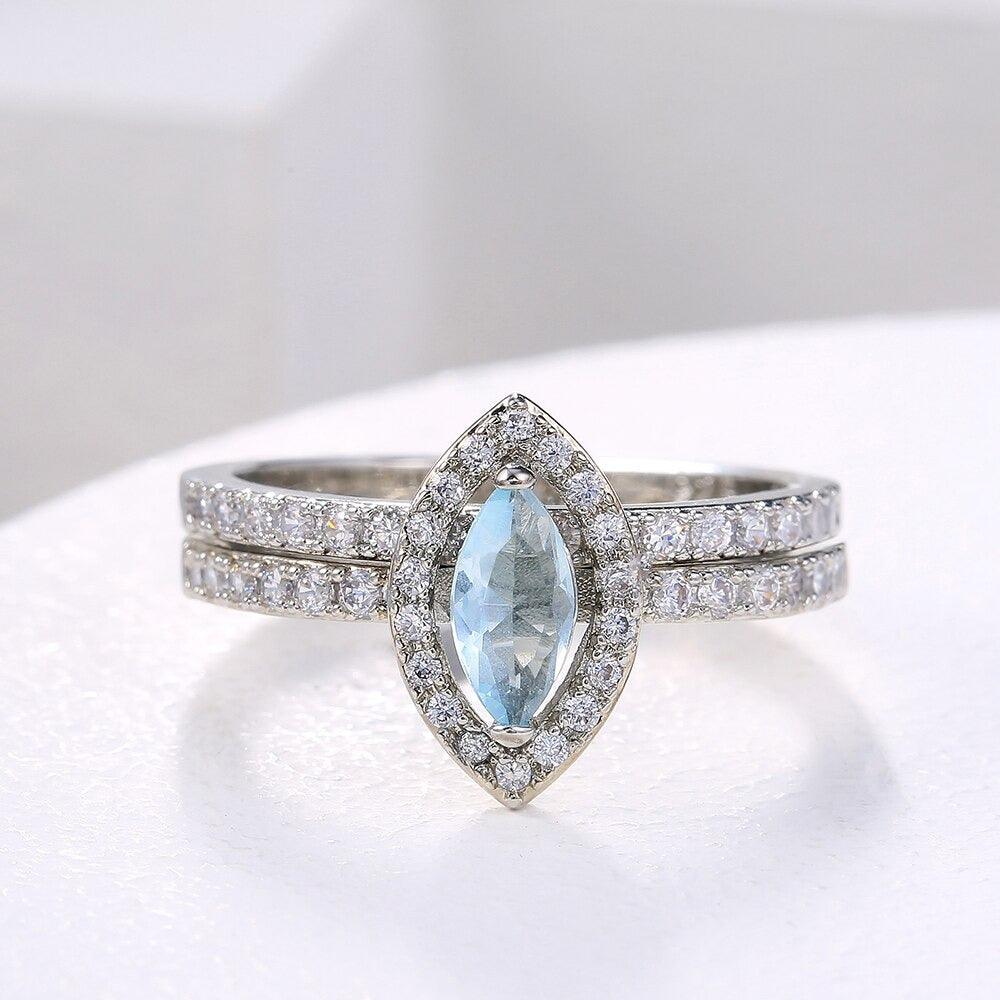 Set 2 Inele argintii, cu pietre din zirconiu, Nilette C24 - Pursehuit.ro