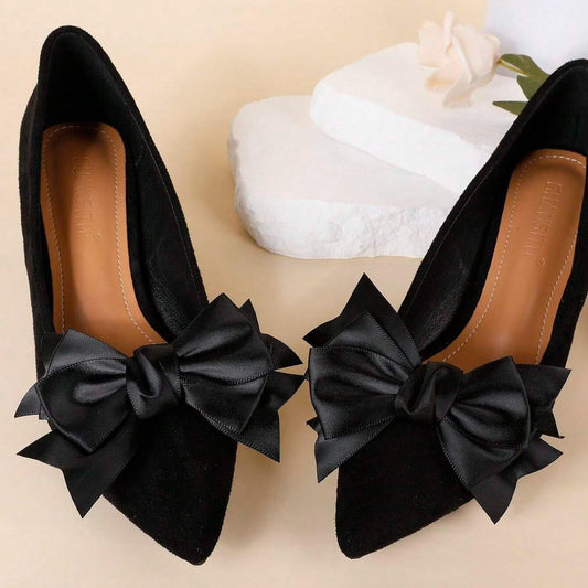 Set 2 brose, negre, pentru pantofi, cu clips, Palne C6 - Pursehuit.ro