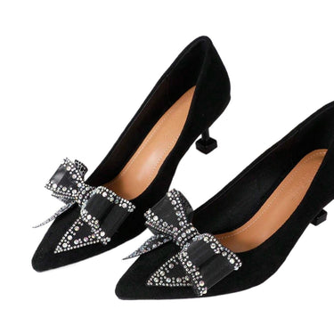 Set 2 brose, negre, pentru pantofi, cu pietre, Pan C6 - Pursehuit.ro