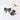 Set 2 brose, negre, pentru pantofi, cu pietre, Pan C6 - Pursehuit.ro